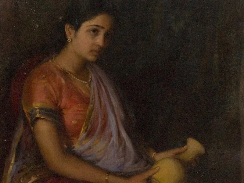 1870-Antonio Xavier Trindade - Ragazza con un vaso
